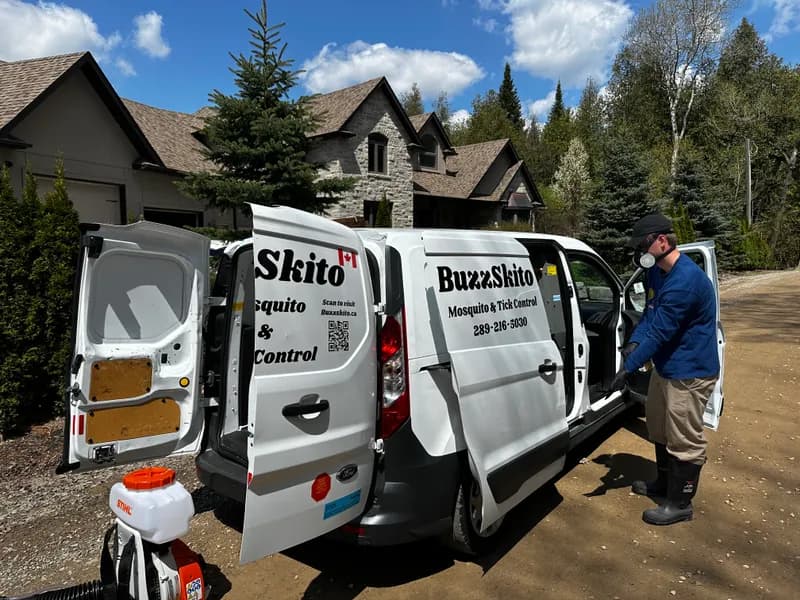 BuzzSkito service van arriving at a GTA home